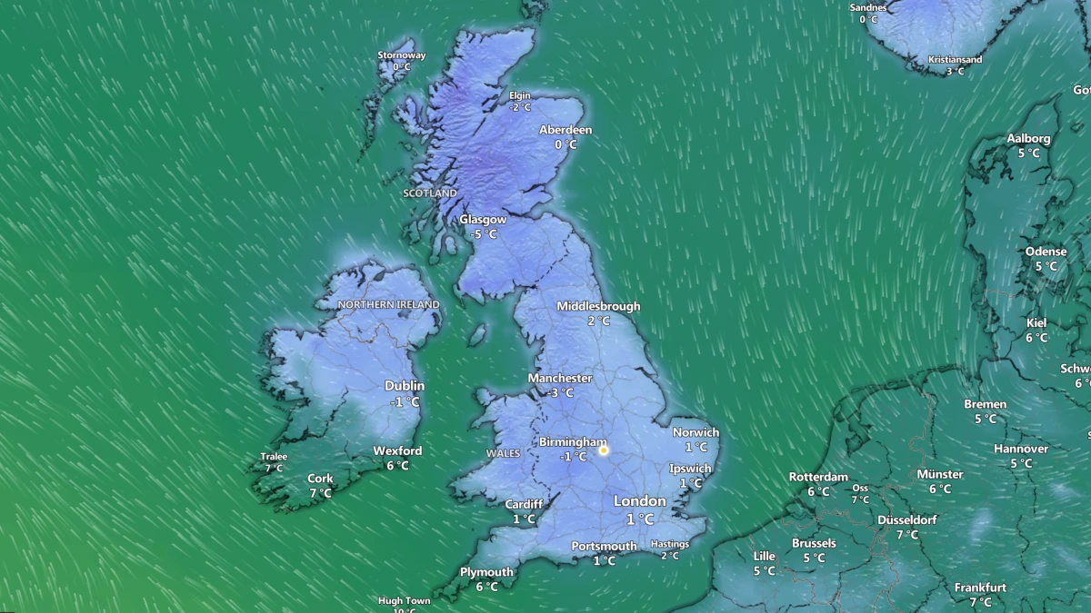 Map of the UK Temperatures November 2024